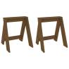 Stools 2 pcs Honey Brown - Solid Pine Wood | Hipomarket