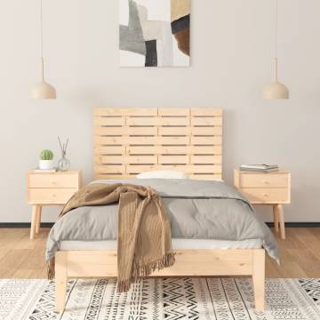 Elegant Wall Headboard in Solid Pine - 96x3x63 cm