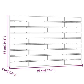 Elegant Wall Headboard in Solid Pine - 96x3x63 cm