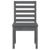 Garden Chairs 2 pcs Grey - Solid Pine Wood | HipoMarket