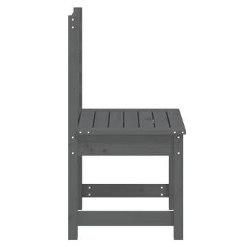 Garden Chairs 2 pcs Grey - Solid Pine Wood | HipoMarket