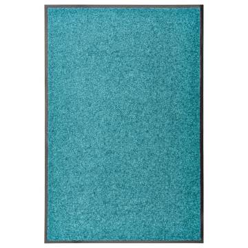 Washable Cyan Doormat 60x90 cm - Durable & Non-Slip