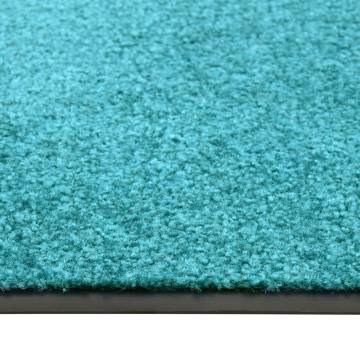 Washable Cyan Doormat 60x90 cm - Durable & Non-Slip