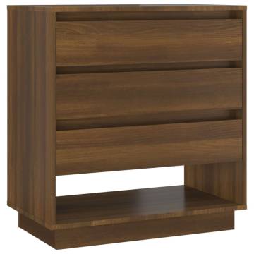 Stylish Brown Oak Sideboard - 70x41x75 cm Engineered Wood