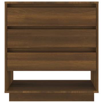 Stylish Brown Oak Sideboard - 70x41x75 cm Engineered Wood