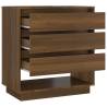 Stylish Brown Oak Sideboard - 70x41x75 cm Engineered Wood