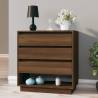 Stylish Brown Oak Sideboard - 70x41x75 cm Engineered Wood