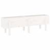 Garden Raised Bed White - 121x30x38 cm Solid Pine | Hipo Market