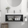 Wall-mounted Bathroom Washbasin Frame Black - HipoMarket