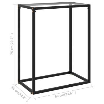 Stylish Transparent Console Table | 60x35x75 cm - Hipomarket UK