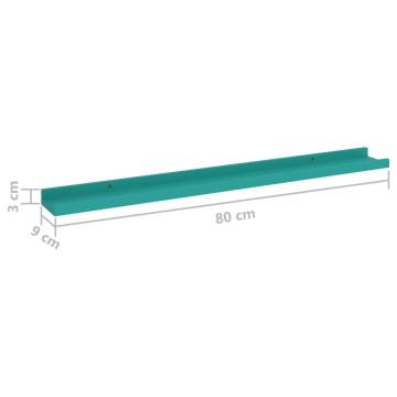 Blue Wall Shelves - 4 pcs, 80x9x3 cm | HipoMarket