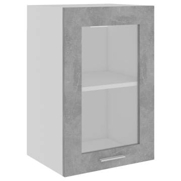 Hanging Glass Cabinet - Concrete Grey 40x31x60 cm | Hipo Market