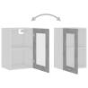 Hanging Glass Cabinet - Concrete Grey 40x31x60 cm | Hipo Market