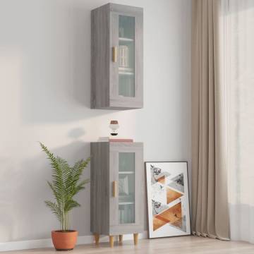 Hanging Wall Cabinet Grey Sonoma - 34.5x34x90 cm | HipoMarket