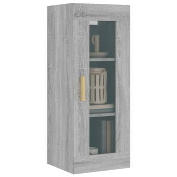 Hanging Wall Cabinet Grey Sonoma - 34.5x34x90 cm | HipoMarket