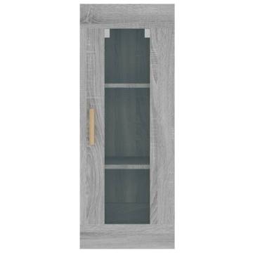 Hanging Wall Cabinet Grey Sonoma - 34.5x34x90 cm | HipoMarket