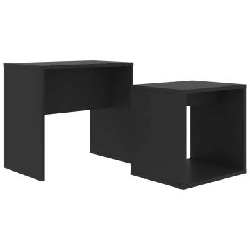 Stylish Black Coffee Table Set - 48x30x45 cm