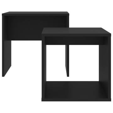 Stylish Black Coffee Table Set - 48x30x45 cm