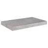 Floating Wall Shelves - 2 pcs Concrete Grey, 50x23x3.8 cm MDF