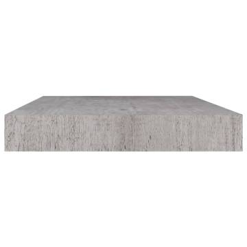 Floating Wall Shelves - 2 pcs Concrete Grey, 50x23x3.8 cm MDF