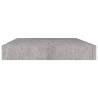 Floating Wall Shelves - 2 pcs Concrete Grey, 50x23x3.8 cm MDF