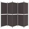 5-Panel Room Divider Brown 250x180 cm - Durable & Versatile