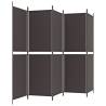 5-Panel Room Divider Brown 250x180 cm - Durable & Versatile