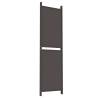 5-Panel Room Divider Brown 250x180 cm - Durable & Versatile