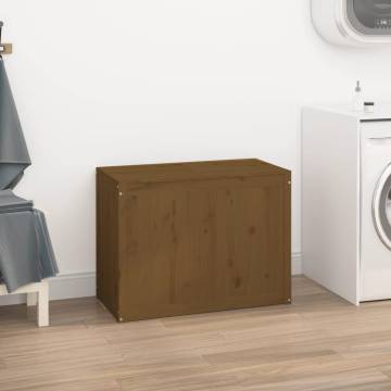 Honey Brown Laundry Box - Solid Wood Pine | HipoMarket