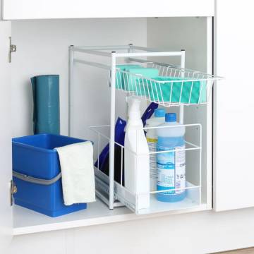 HI 2-Tier Storage Drawer White - Organize Your Space