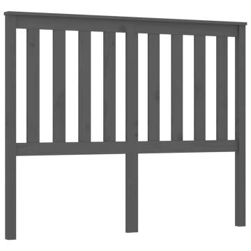 Stylish Grey Bed Headboard - Solid Pine Wood 146x6x101 cm