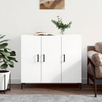 Modern White Sideboard 90x34x80 cm - Durable & Stylish