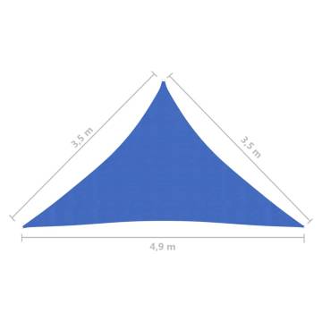 Sunshade Sail 3.5x3.5 m Blue HDPE - UV & Mould Resistant