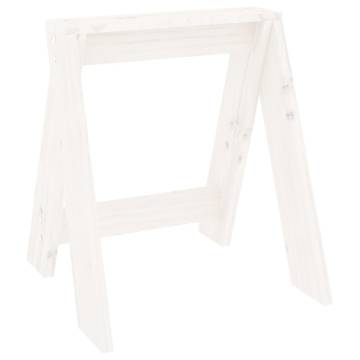 Stools 2 pcs White 40x40x45 cm Solid Wood Pine - HipoMarket