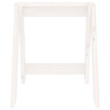 Stools 2 pcs White 40x40x45 cm Solid Wood Pine - HipoMarket