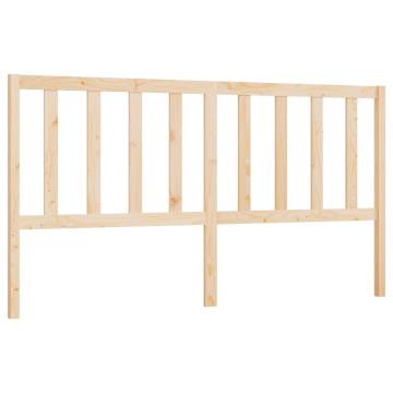 Stylish Solid Wood Pine Bed Headboard - 206x4x100 cm