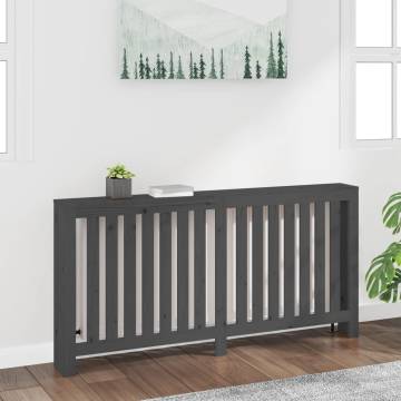 Radiator Cover Grey 169x19x84 cm - Solid Pine Wood Home Decor