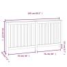 Radiator Cover Grey 169x19x84 cm - Solid Pine Wood Home Decor