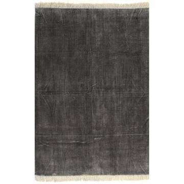 Handmade Kilim Rug 120x180 cm - Anthracite | HipoMarket