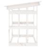 Firewood Rack White - Solid Pine Wood Storage Solution