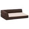 Ergonomic Dog Bed Mattress 60x42 cm - Fleece Brown Comfort