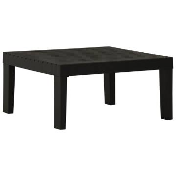 Grey Plastic Garden Lounge Table - Easy to Clean & Move