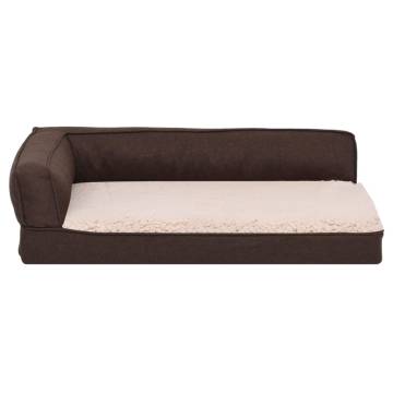 Ergonomic Dog Bed Mattress 60x42 cm - Fleece Brown Comfort