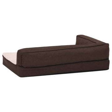 Ergonomic Dog Bed Mattress 60x42 cm - Fleece Brown Comfort