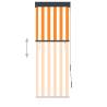 Outdoor Roller Blind 60x250 cm White and Orange - Hipomarket