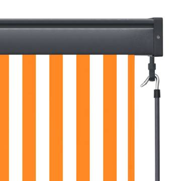 Outdoor Roller Blind 60x250 cm White and Orange - Hipomarket