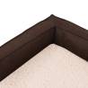 Ergonomic Dog Bed Mattress 60x42 cm - Fleece Brown Comfort