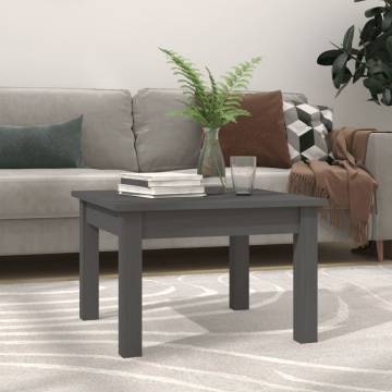 Elegant Grey Coffee Table - Solid Pine Wood 45x45 cm