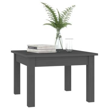 Elegant Grey Coffee Table - Solid Pine Wood 45x45 cm