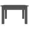 Elegant Grey Coffee Table - Solid Pine Wood 45x45 cm